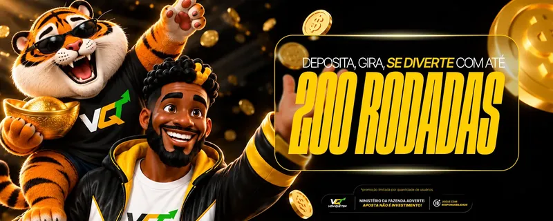 Banner da promoção de rodadas grátis no primeiro depósito