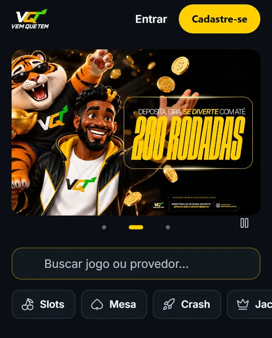 Página Início no celular com banner de promoção, busca e categorias